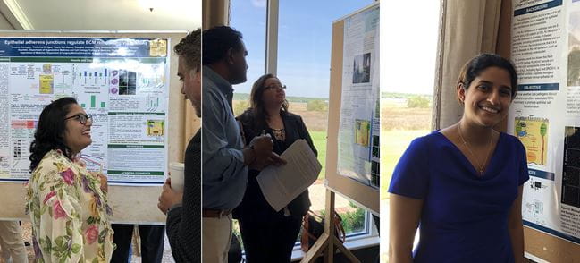 Amanda, Alyssa, and Christina presenting at the Hollings Cancer Retreat
